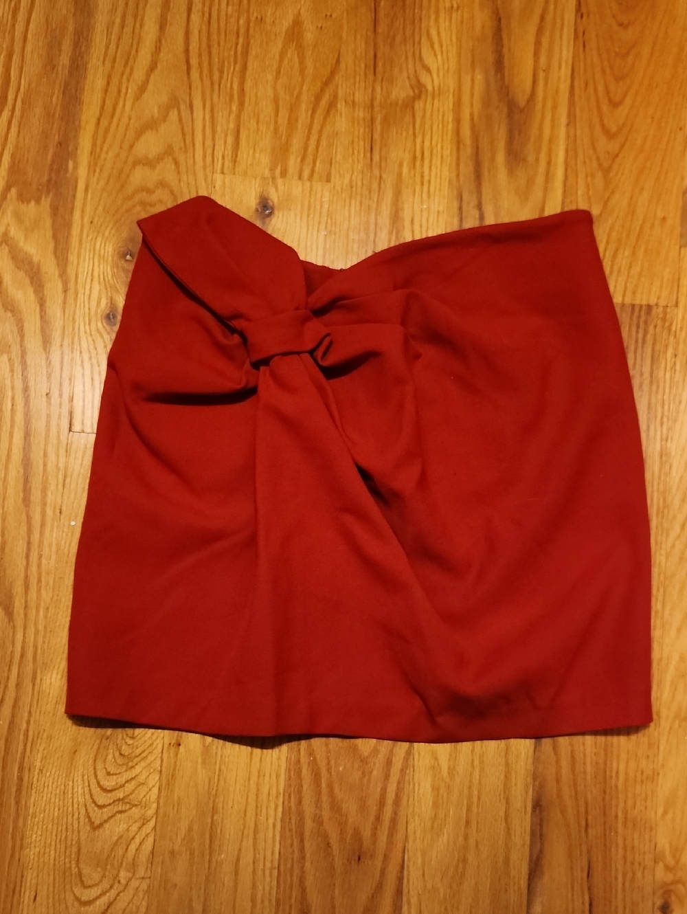 Maeve by Anthropologie Red Mini Skirt with Bow at Waist NWT